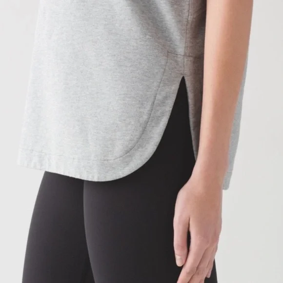 Lululemon All Time Tee Heathered Gray Size 4 - Picture 7 of 13
